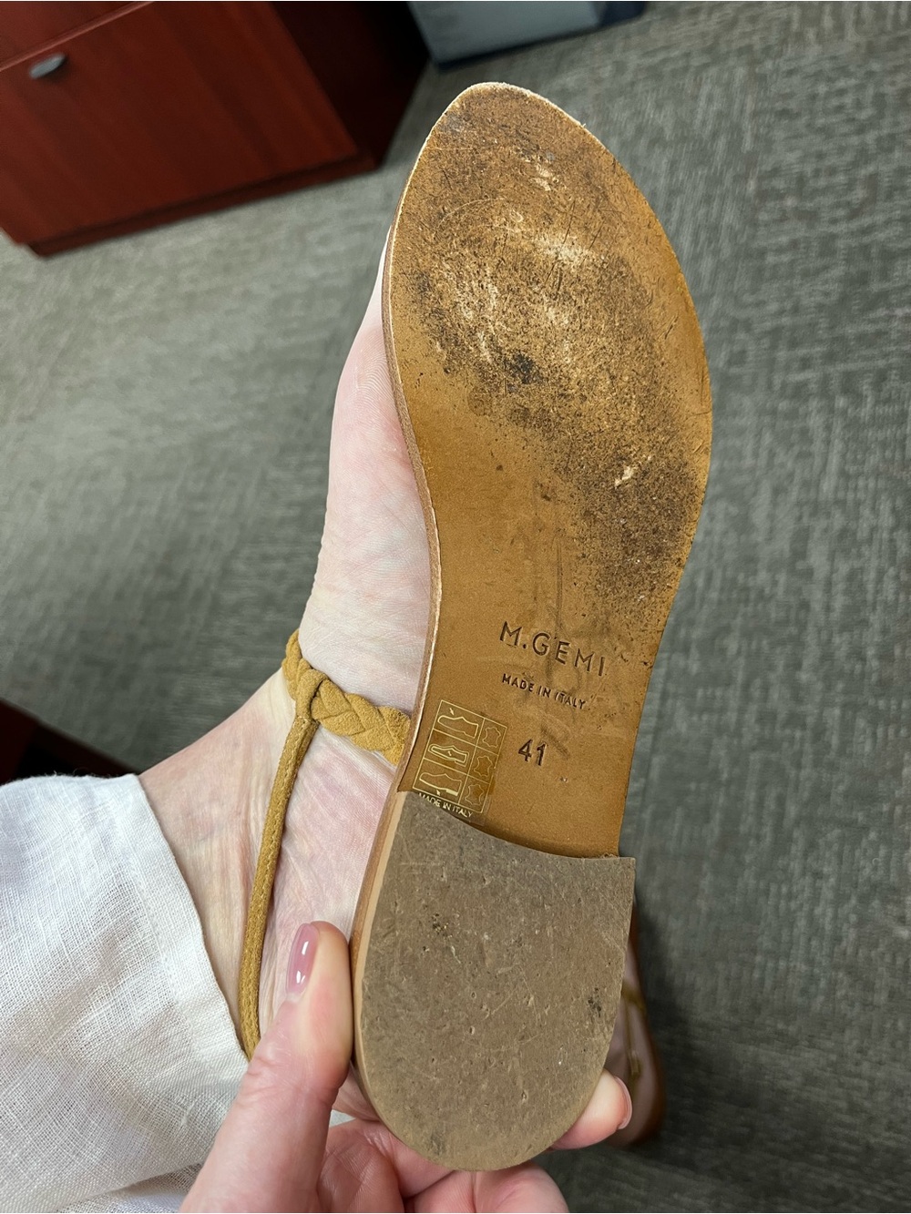 Julia Amory x M.Gemi Womens Tan Treccina Sandals - Picture 3 of 3